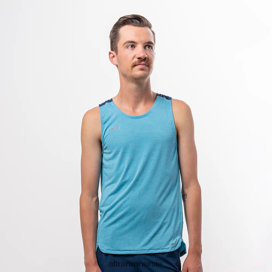 Altra ZZJJLB299 VANISH TANK TOP Men Tops Delphinium Blue Heather - Click Image to Close