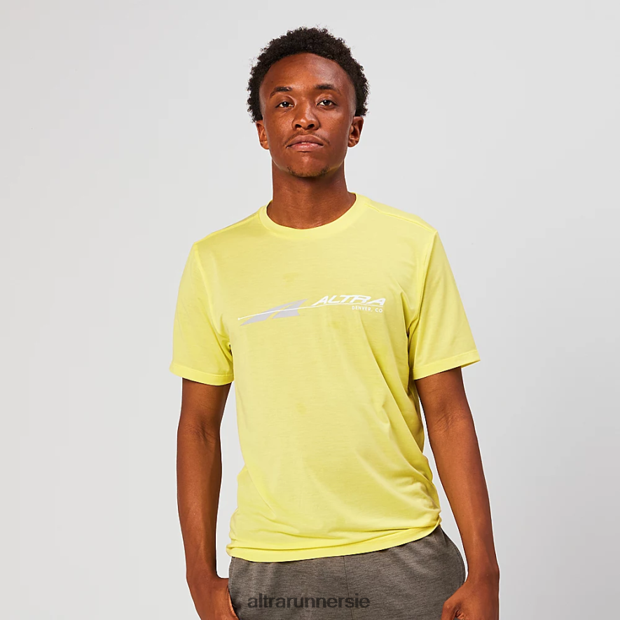 Altra ZZJJLB300 EVERYDAY PERFORMANCE SHORT SLEEVE Men Tops Yellow - Click Image to Close