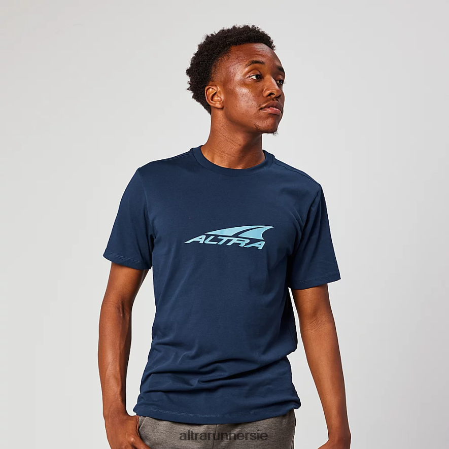 Altra ZZJJLB304 EVERYDAY RECYCLED TEE Men Tops Moonlit Ocean Blue - Click Image to Close