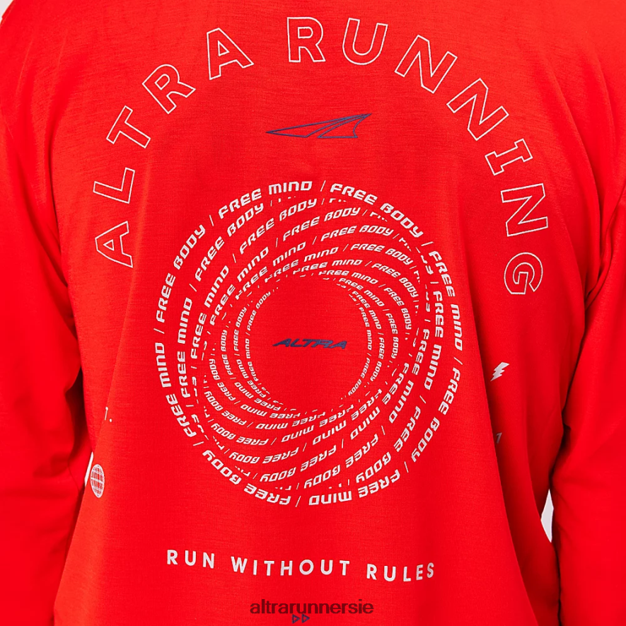 Altra ZZJJLB308 EVERYDAY PERFORMANCE LONG SLEEVE Men Tops Red