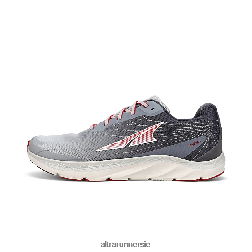 Altra ZZJJLB295 RIVERA 2 Men Road Shoes Light Gray/Red