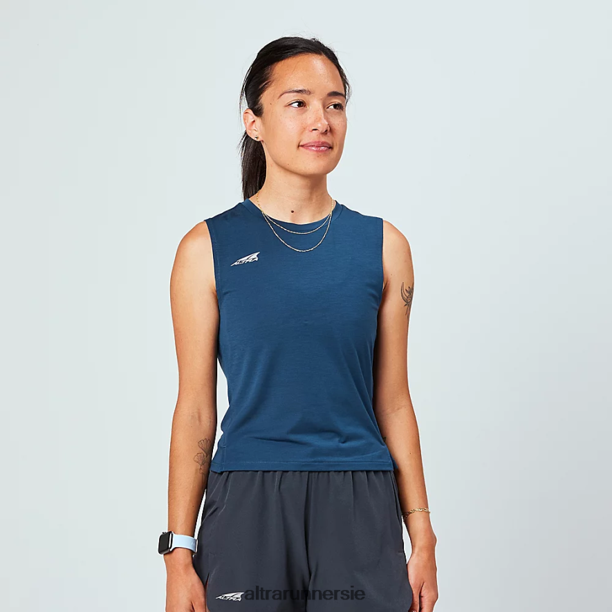 Altra ZZJJLB117 TRAIL TANK TOP Women Tops Navy - Click Image to Close