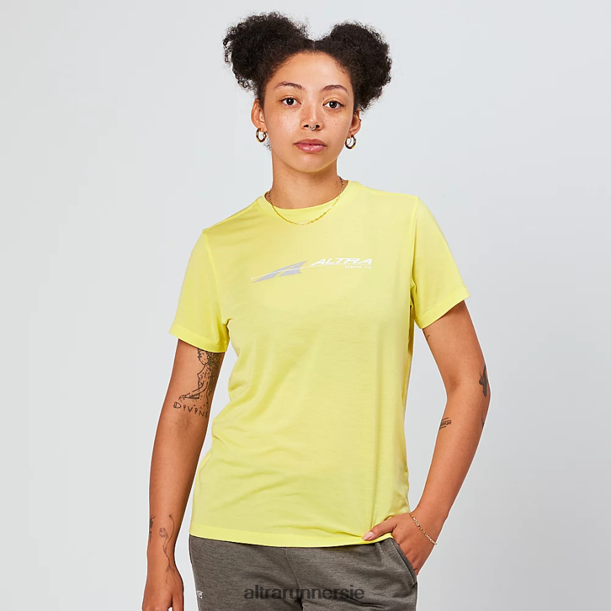 Altra ZZJJLB126 EVERYDAY PERFORMANCE SHORT SLEEVE Women Tops Yellow