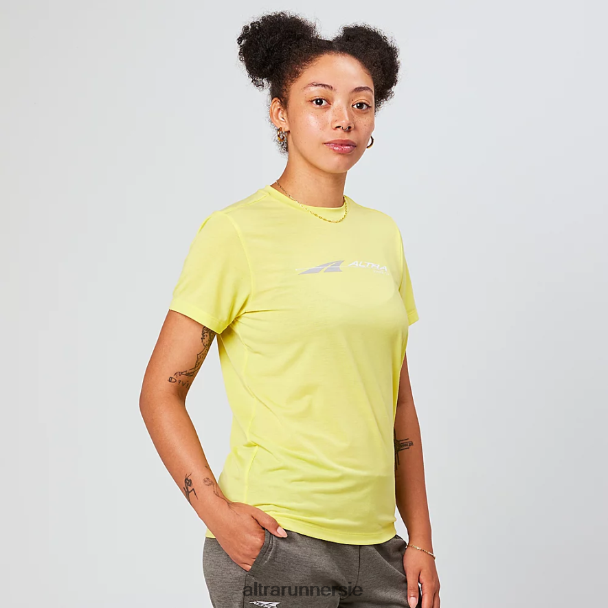 Altra ZZJJLB126 EVERYDAY PERFORMANCE SHORT SLEEVE Women Tops Yellow