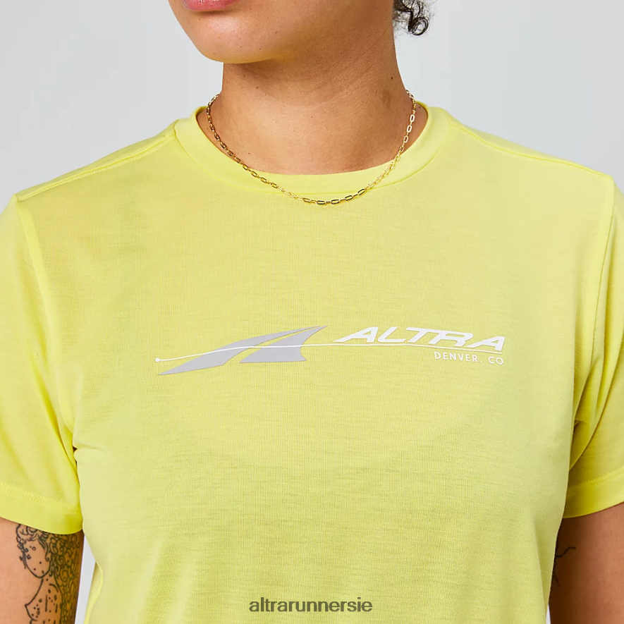 Altra ZZJJLB126 EVERYDAY PERFORMANCE SHORT SLEEVE Women Tops Yellow