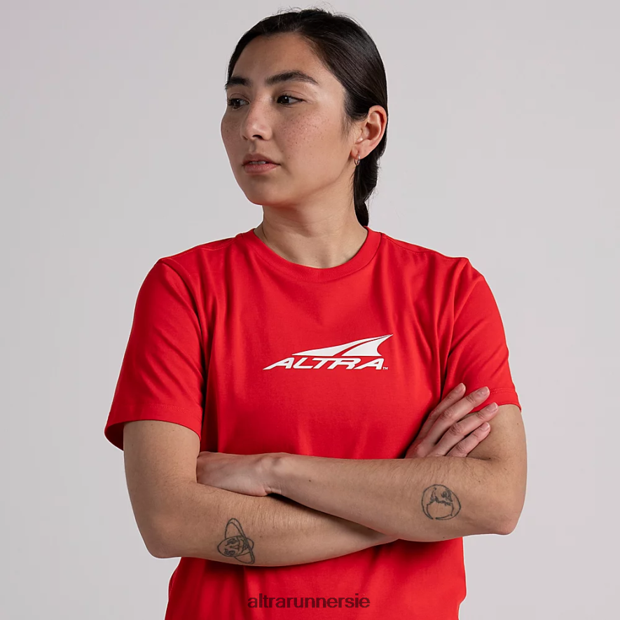 Altra ZZJJLB135 EVERYDAY RECYCLED TEE Women Tops Fiery Red