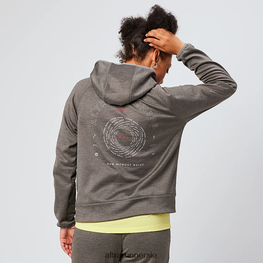 Altra ZZJJLB139 RUN WITHOUT RULES HOODIE Women Tops Gray